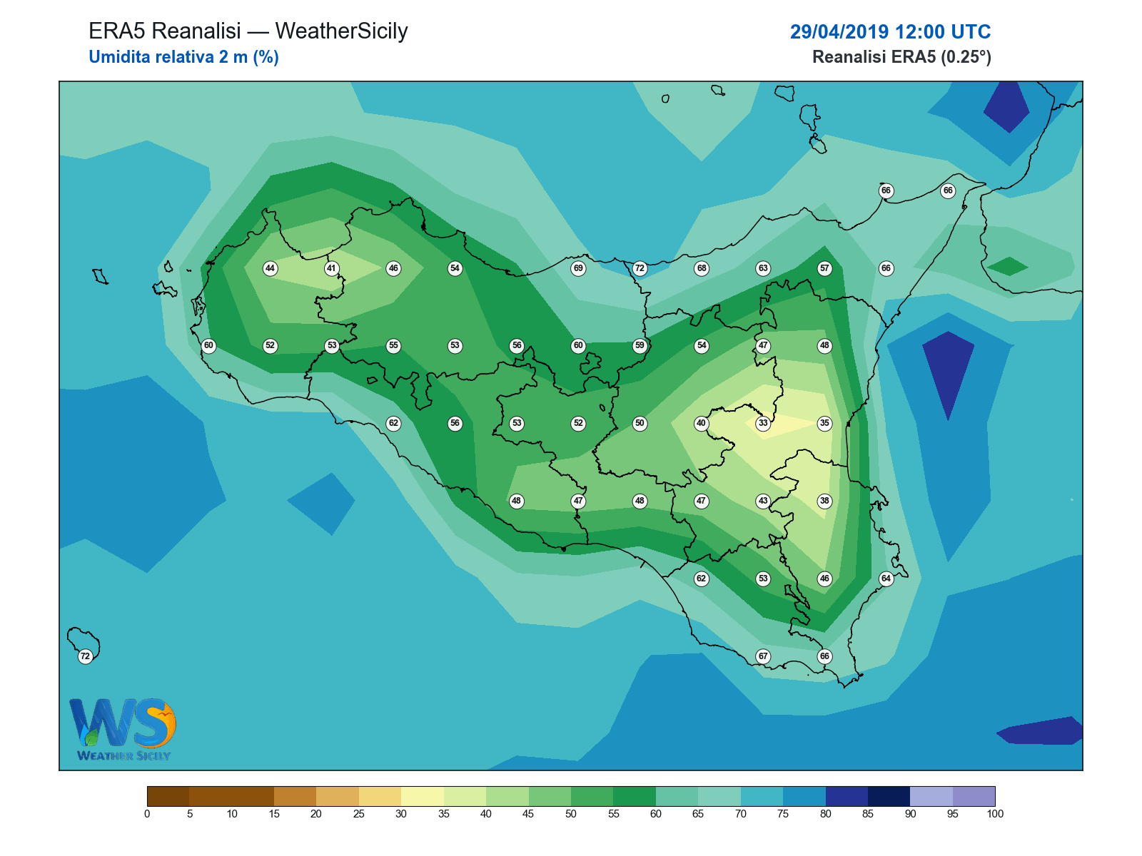Umidità relativa 2 m · 2019042912