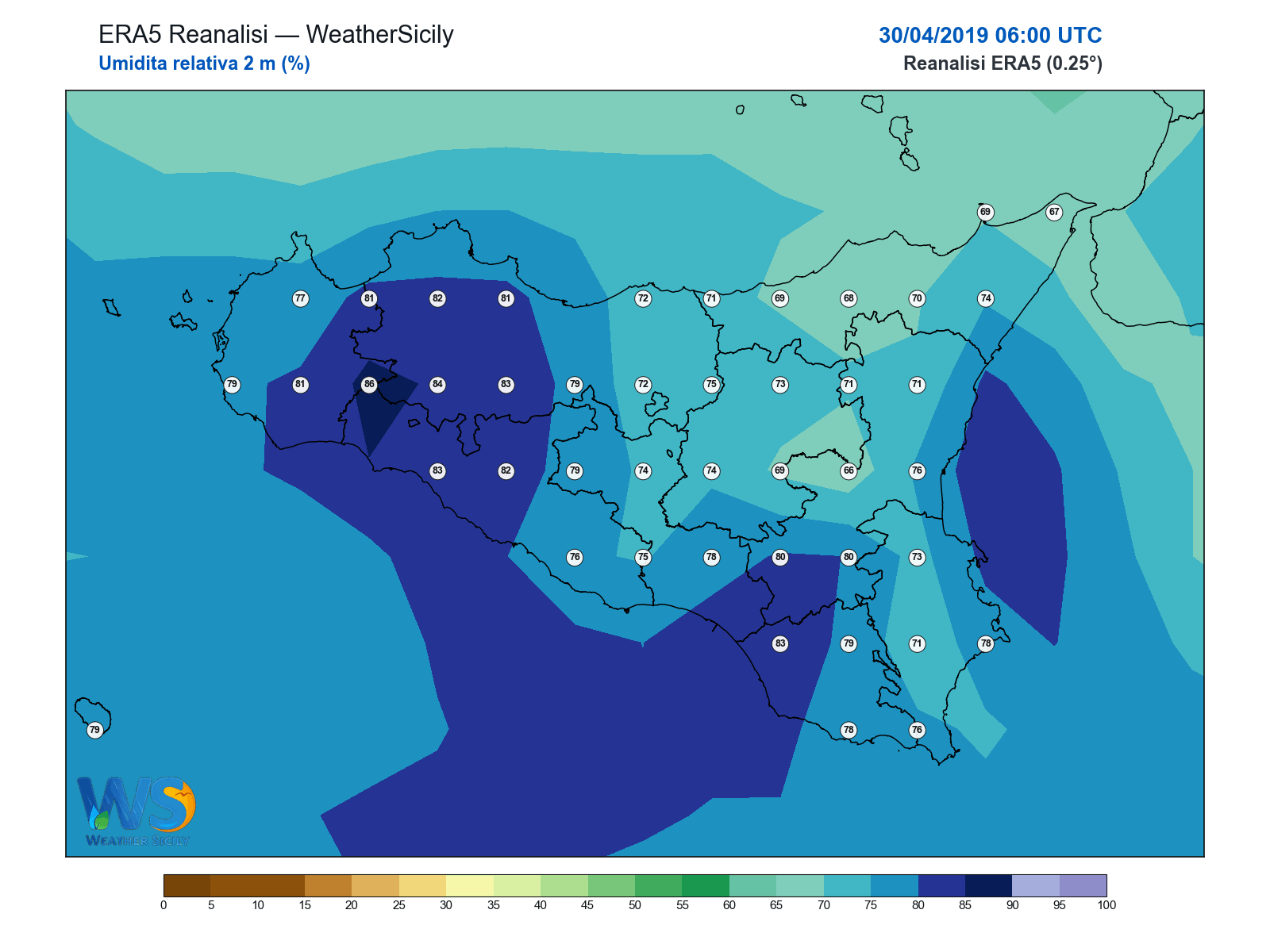 Umidità relativa 2 m · 2019043006