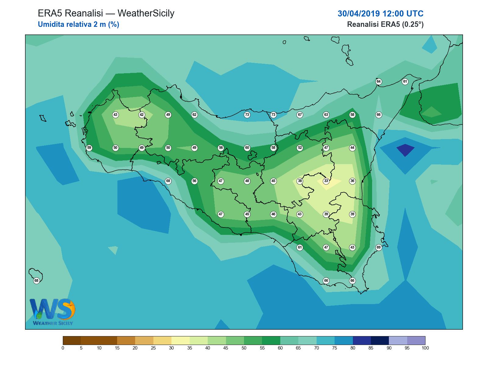 Umidità relativa 2 m · 2019043012
