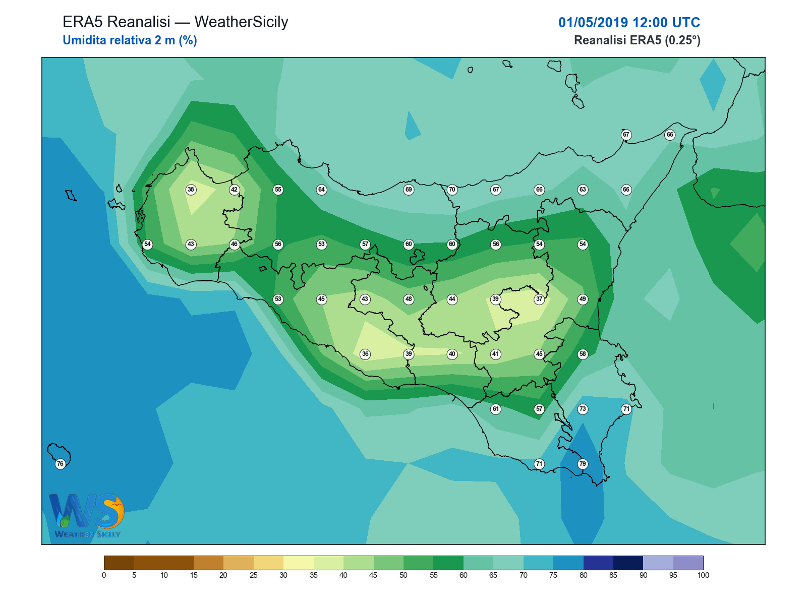 Umidità relativa 2 m · 2019050112