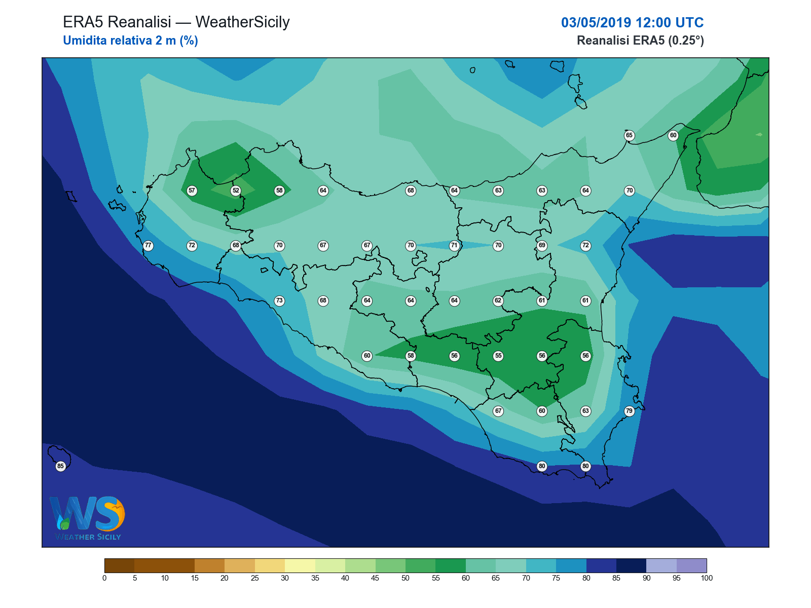 Umidità relativa 2 m · 2019050312