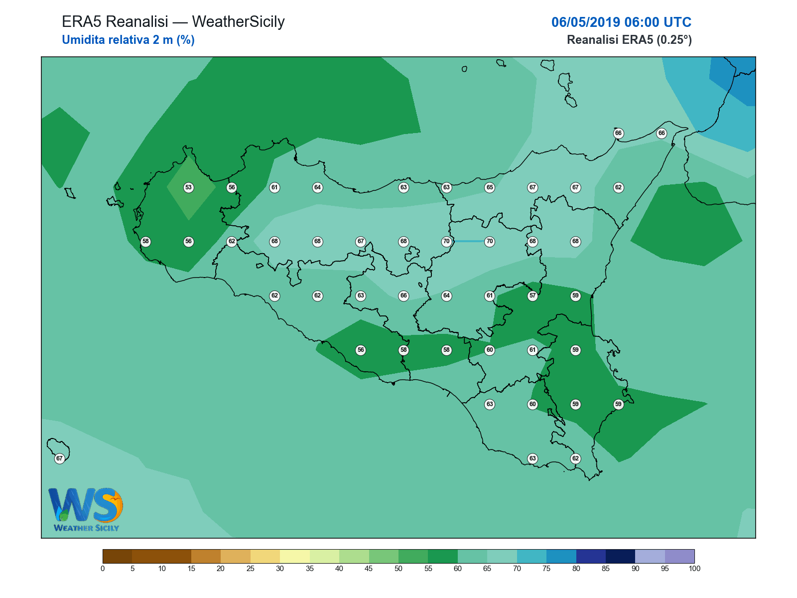 Umidità relativa 2 m · 2019050606