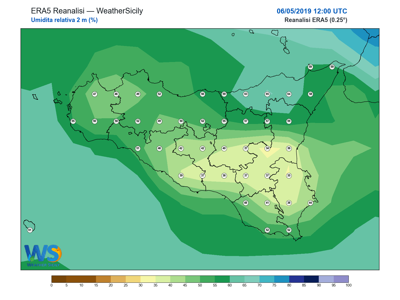 Umidità relativa 2 m · 2019050612