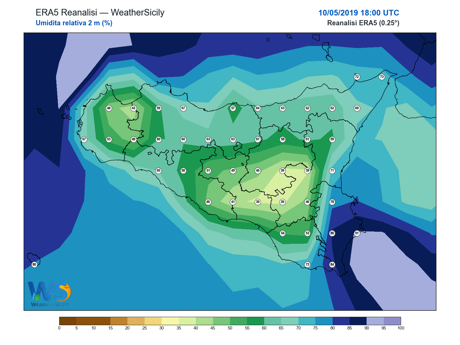 Umidità relativa 2 m · 2019051018