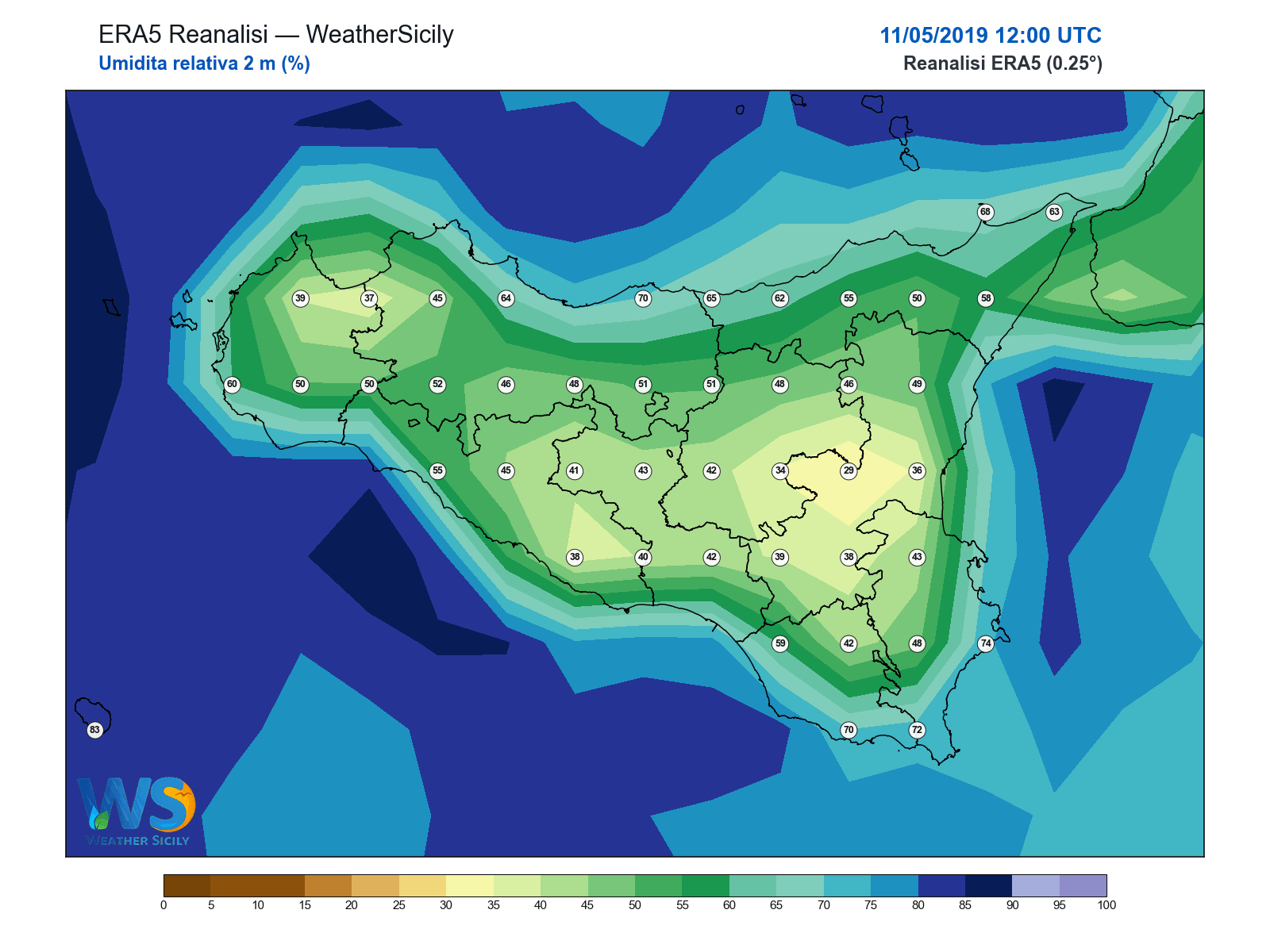 Umidità relativa 2 m · 2019051112
