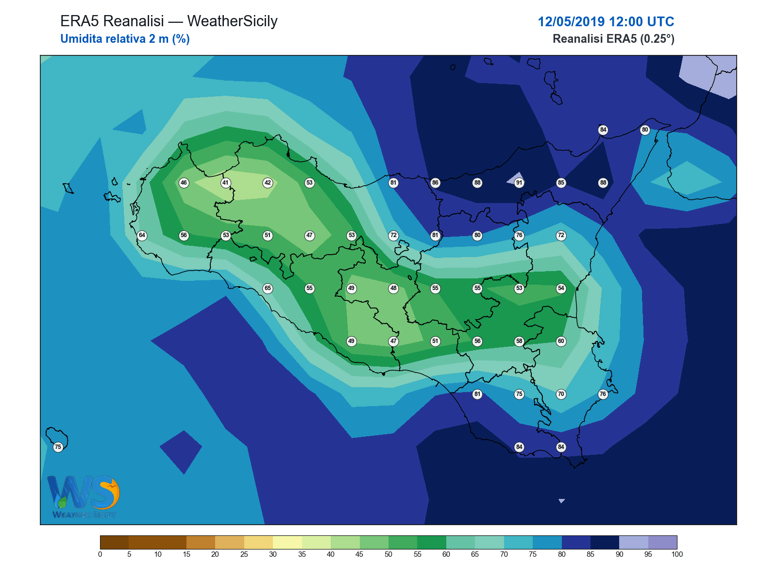 Umidità relativa 2 m · 2019051212