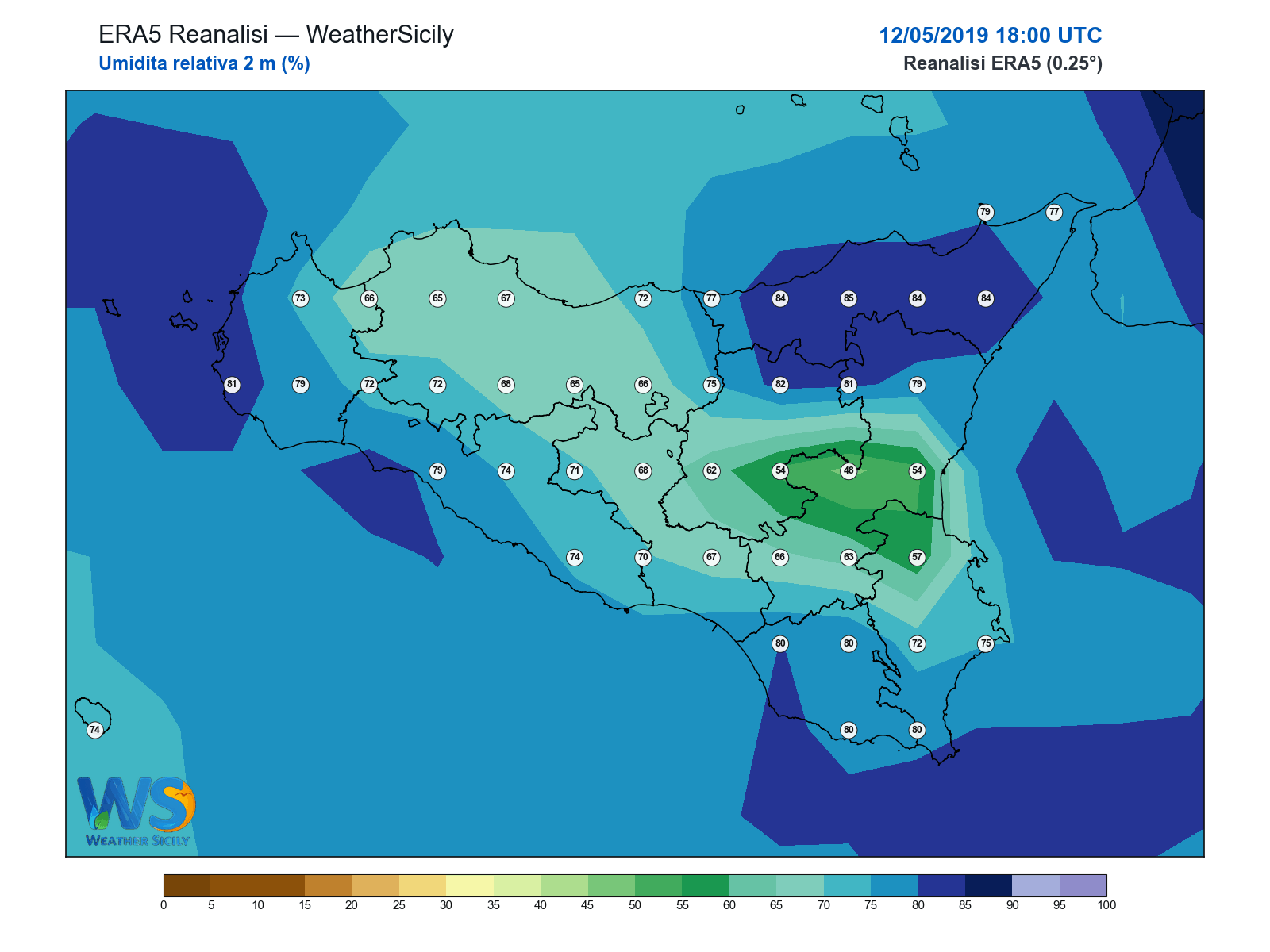 Umidità relativa 2 m · 2019051218