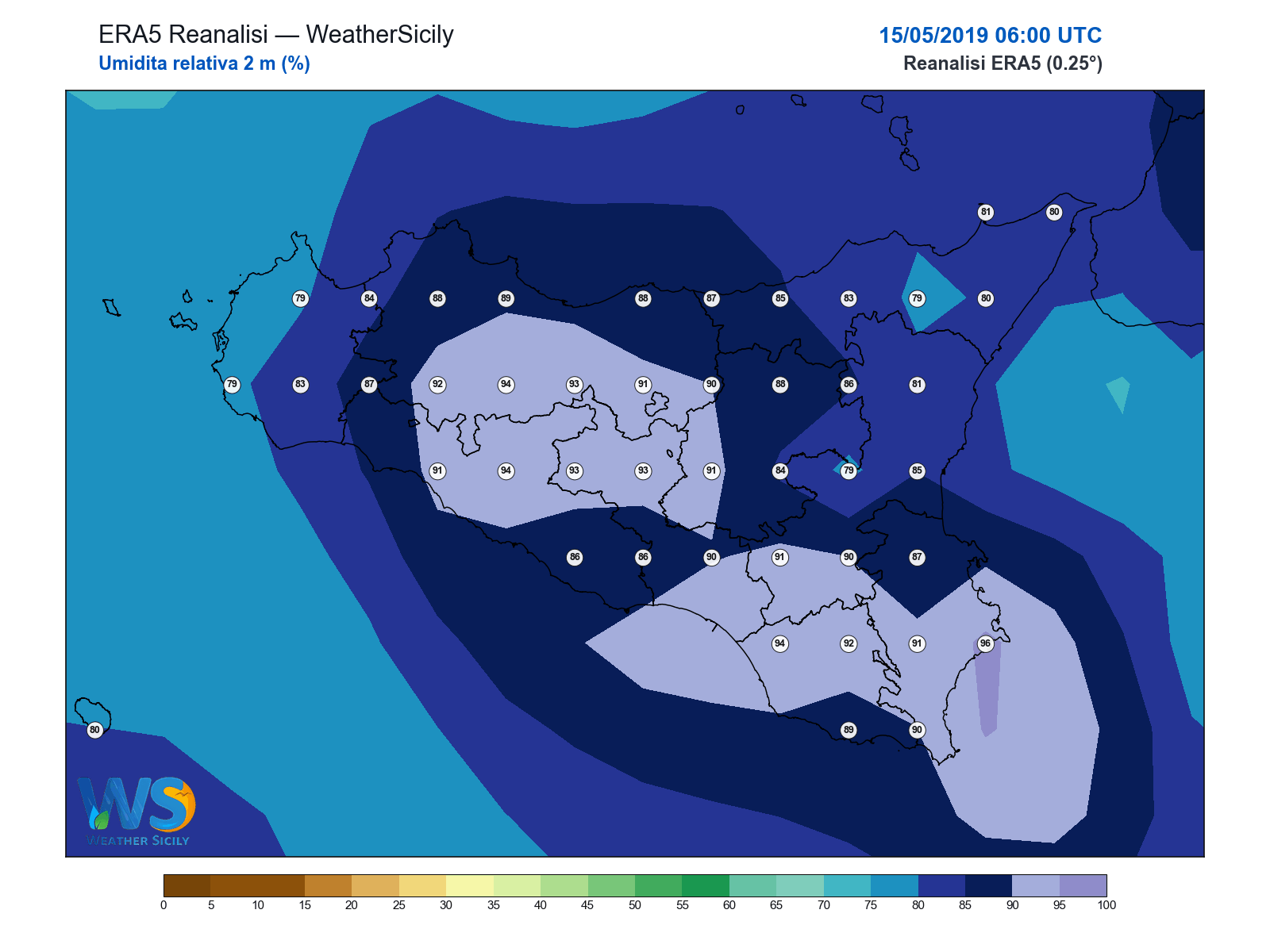 Umidità relativa 2 m · 2019051506