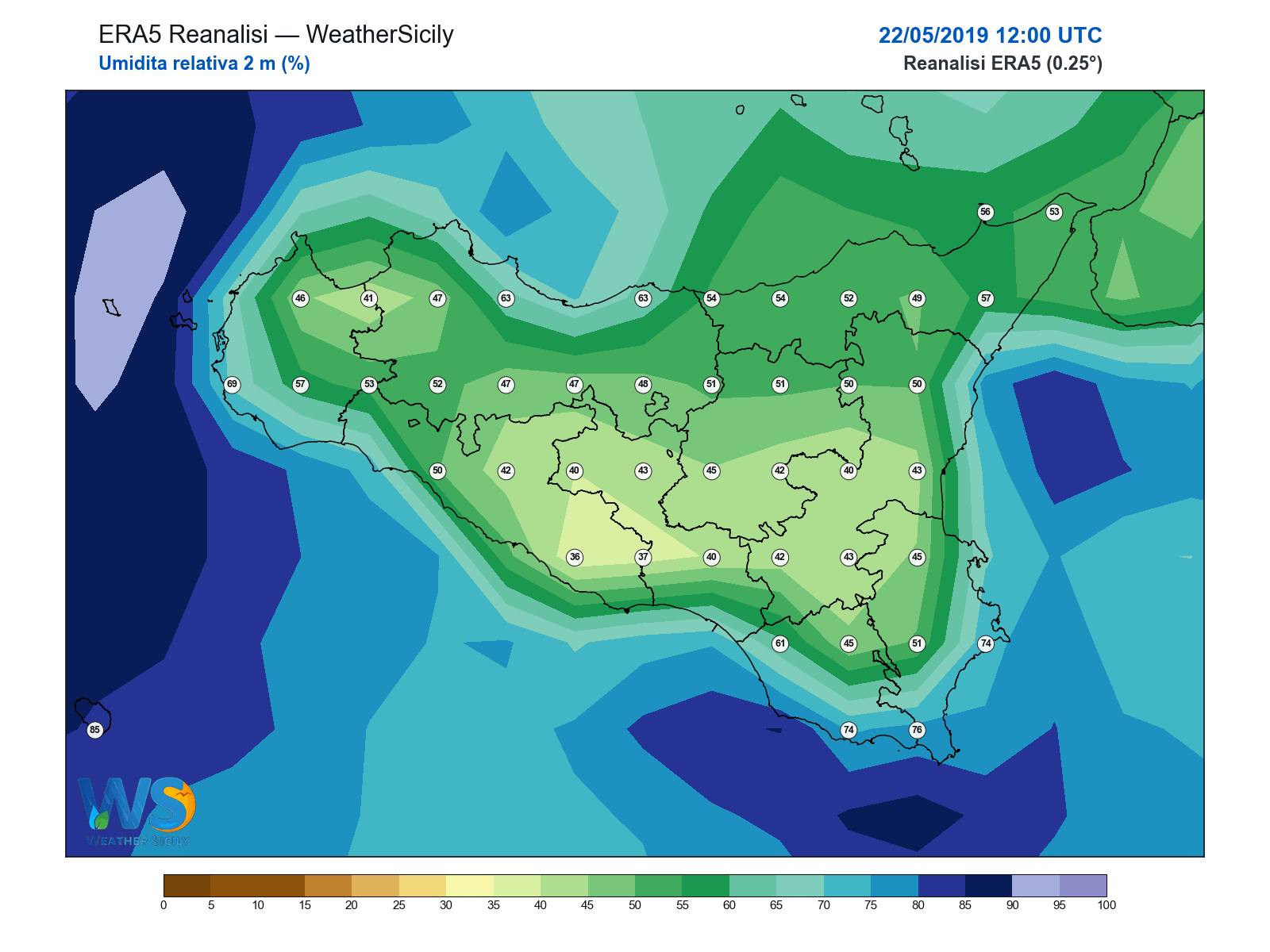Umidità relativa 2 m · 2019052212