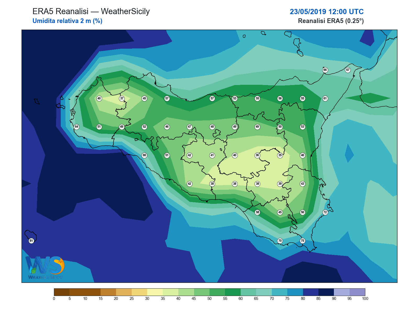Umidità relativa 2 m · 2019052312