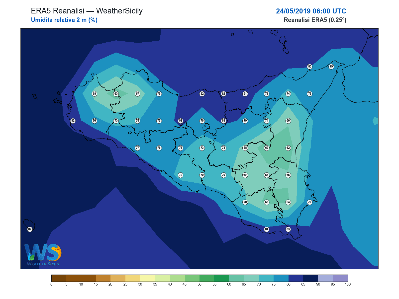 Umidità relativa 2 m · 2019052406