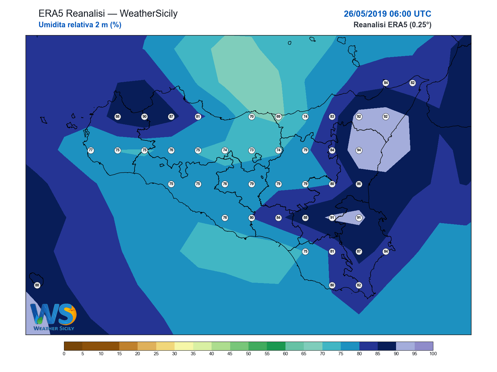 Umidità relativa 2 m · 2019052606
