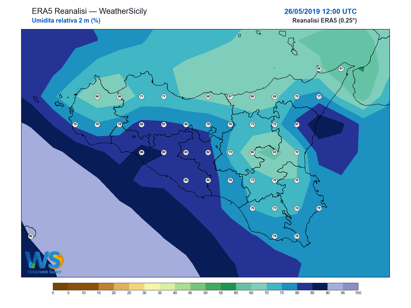 Umidità relativa 2 m · 2019052612