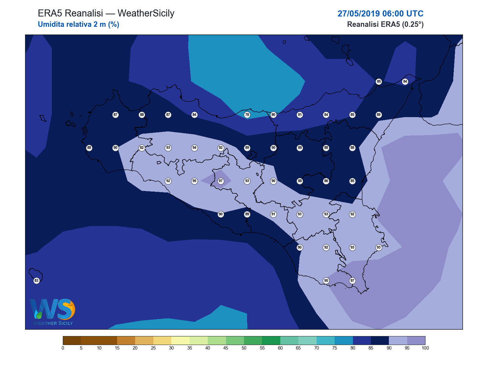 Umidità relativa 2 m · 2019052706