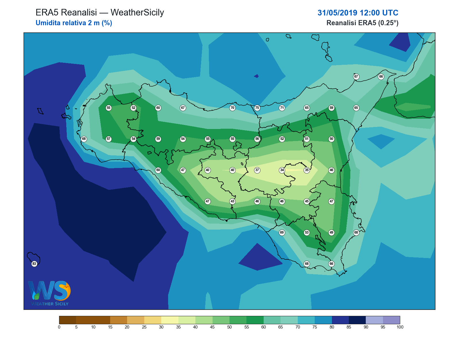 Umidità relativa 2 m · 2019053112
