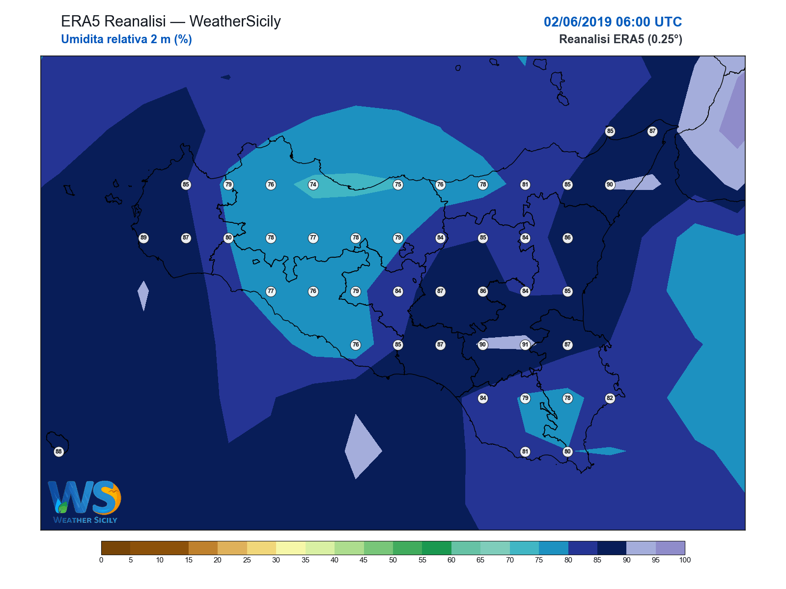 Umidità relativa 2 m · 2019060206