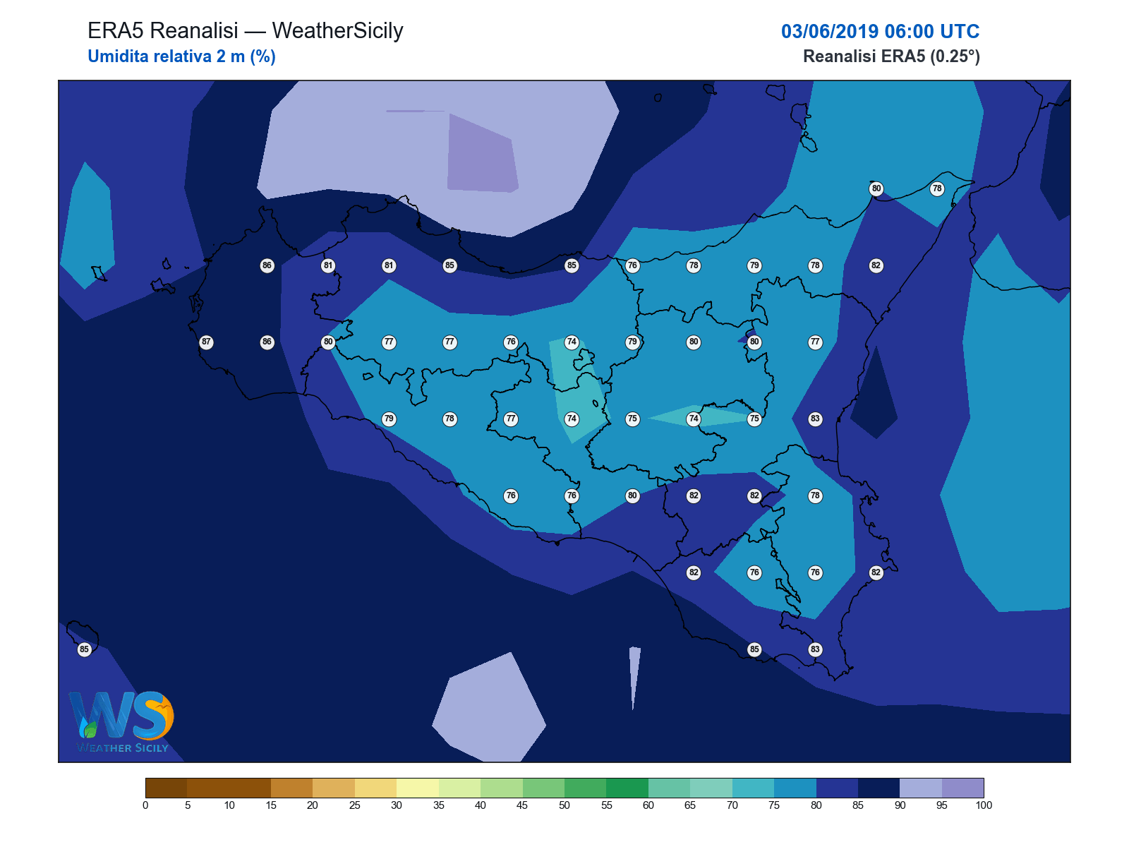 Umidità relativa 2 m · 2019060306