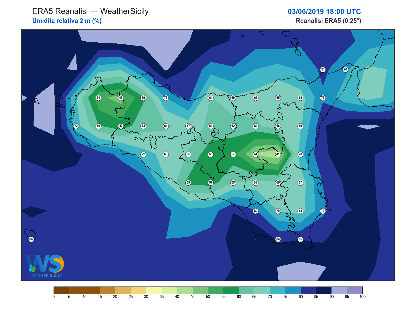 Umidità relativa 2 m · 2019060318