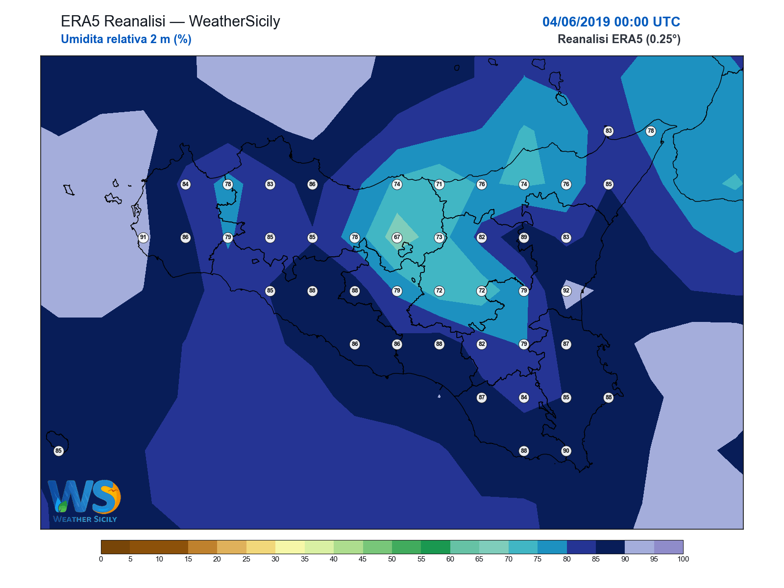 Umidità relativa 2 m · 2019060400