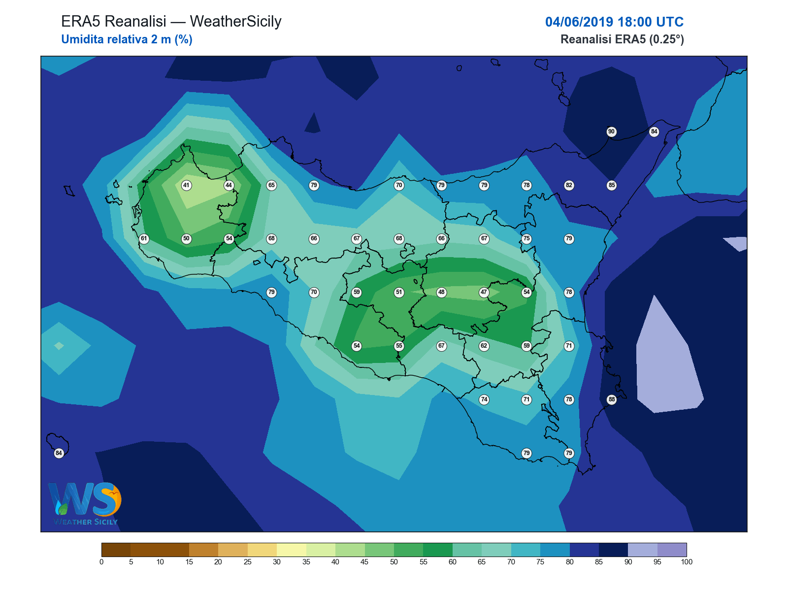 Umidità relativa 2 m · 2019060418