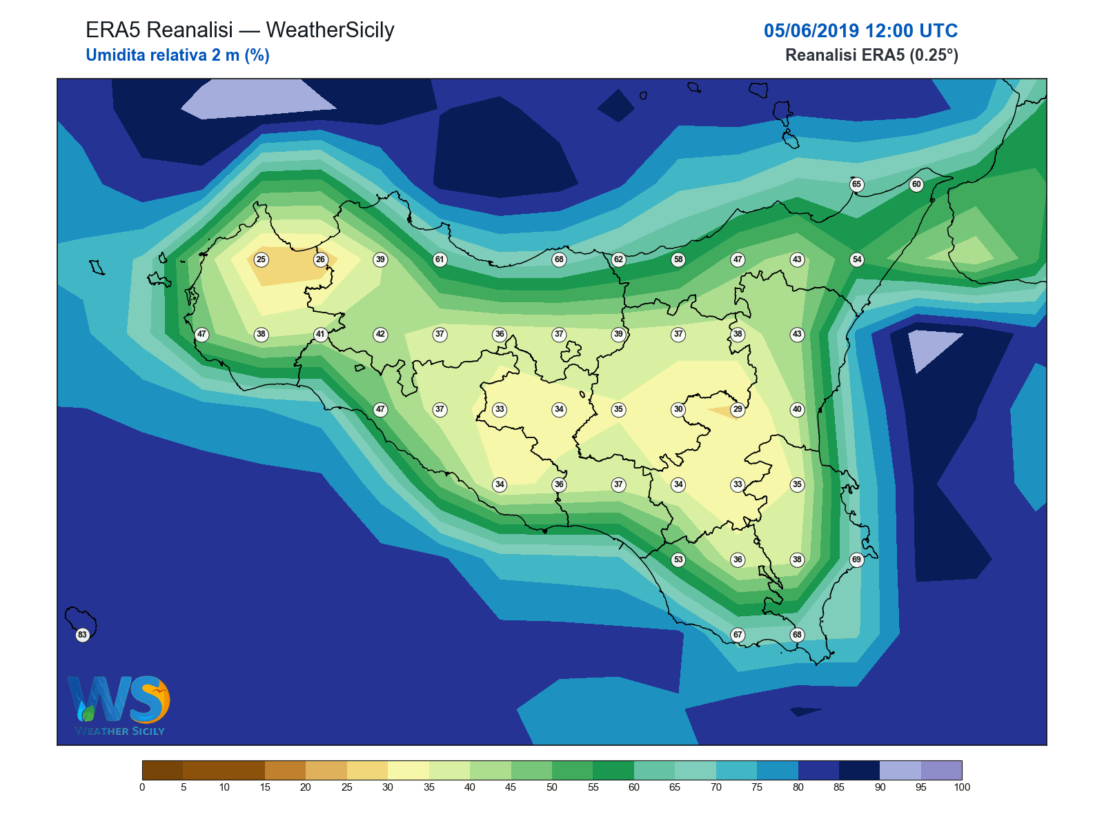 Umidità relativa 2 m · 2019060512