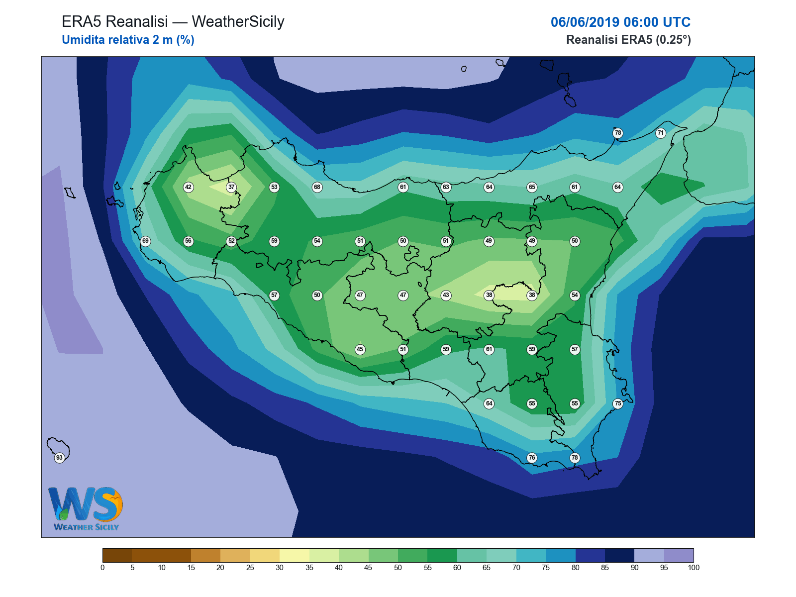 Umidità relativa 2 m · 2019060606