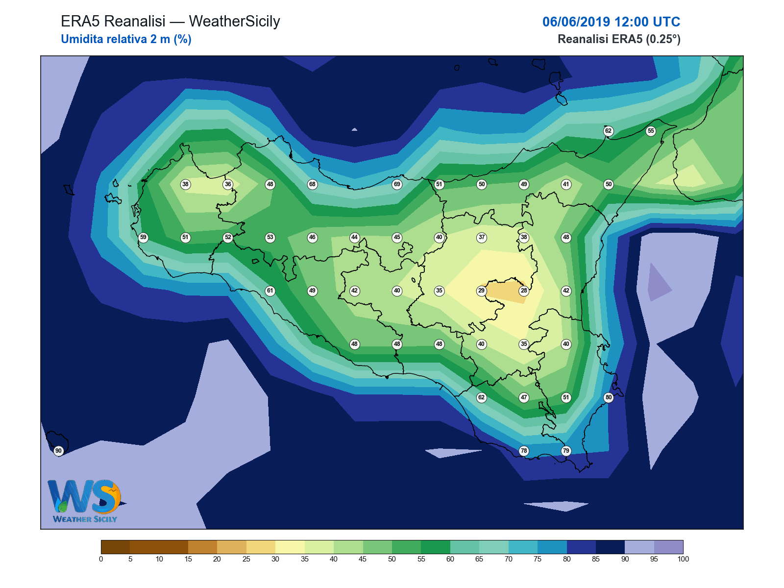 Umidità relativa 2 m · 2019060612