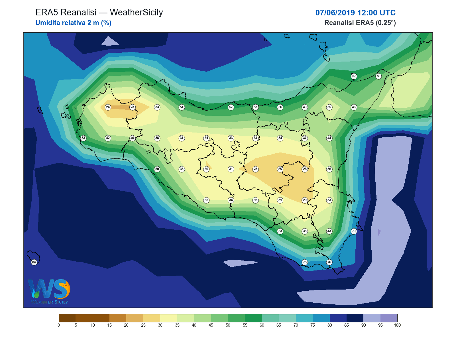 Umidità relativa 2 m · 2019060712