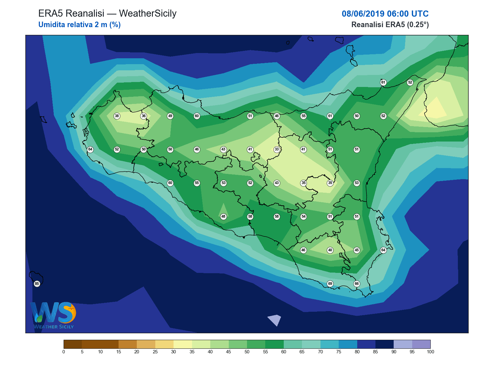 Umidità relativa 2 m · 2019060806