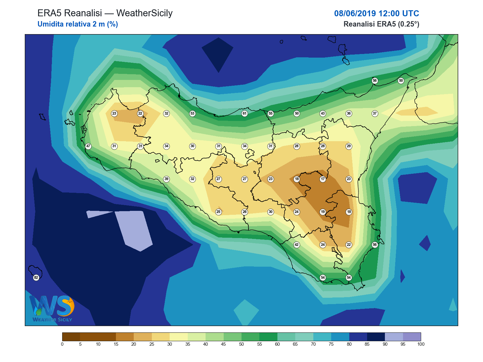 Umidità relativa 2 m · 2019060812