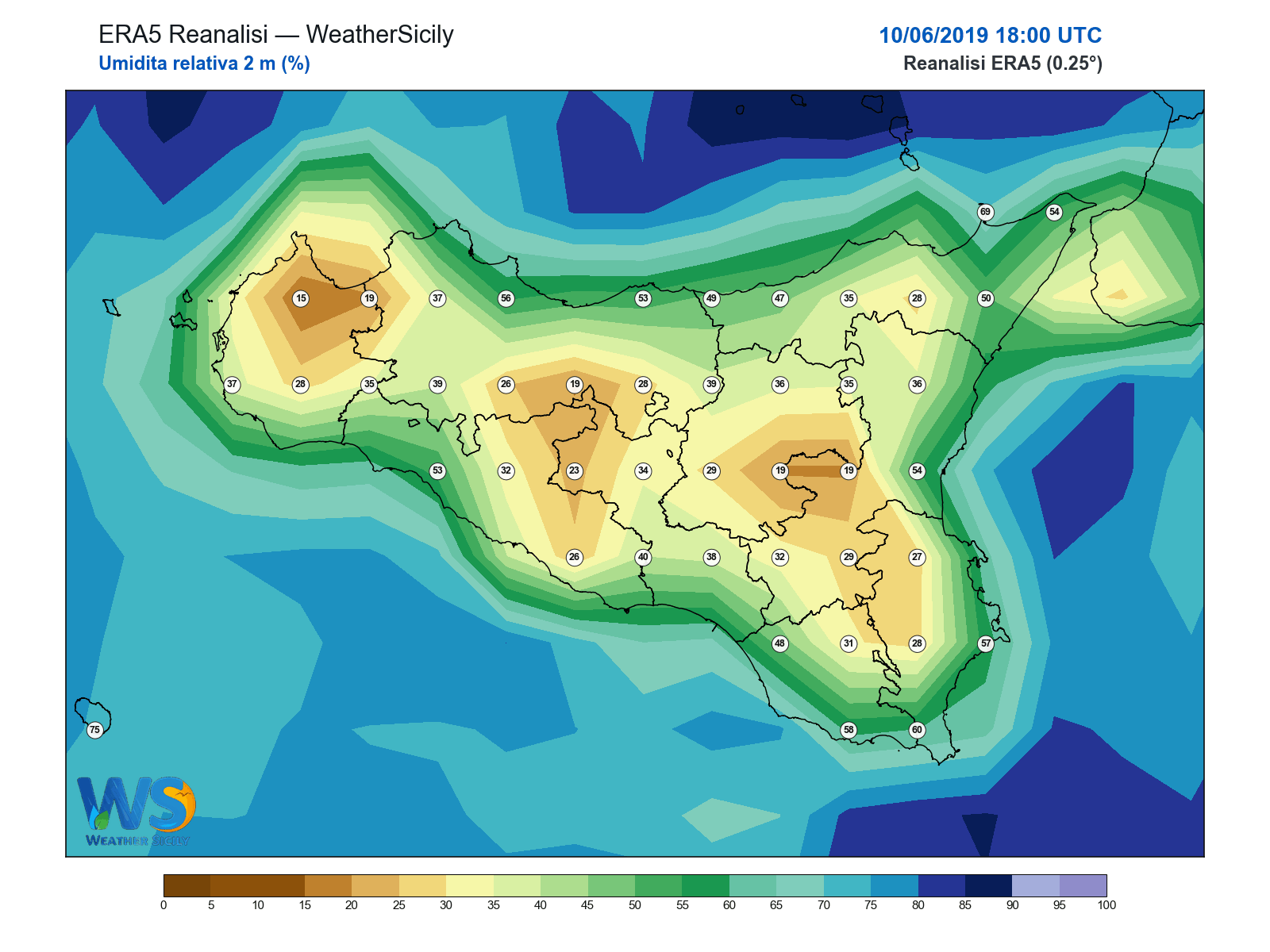 Umidità relativa 2 m · 2019061018