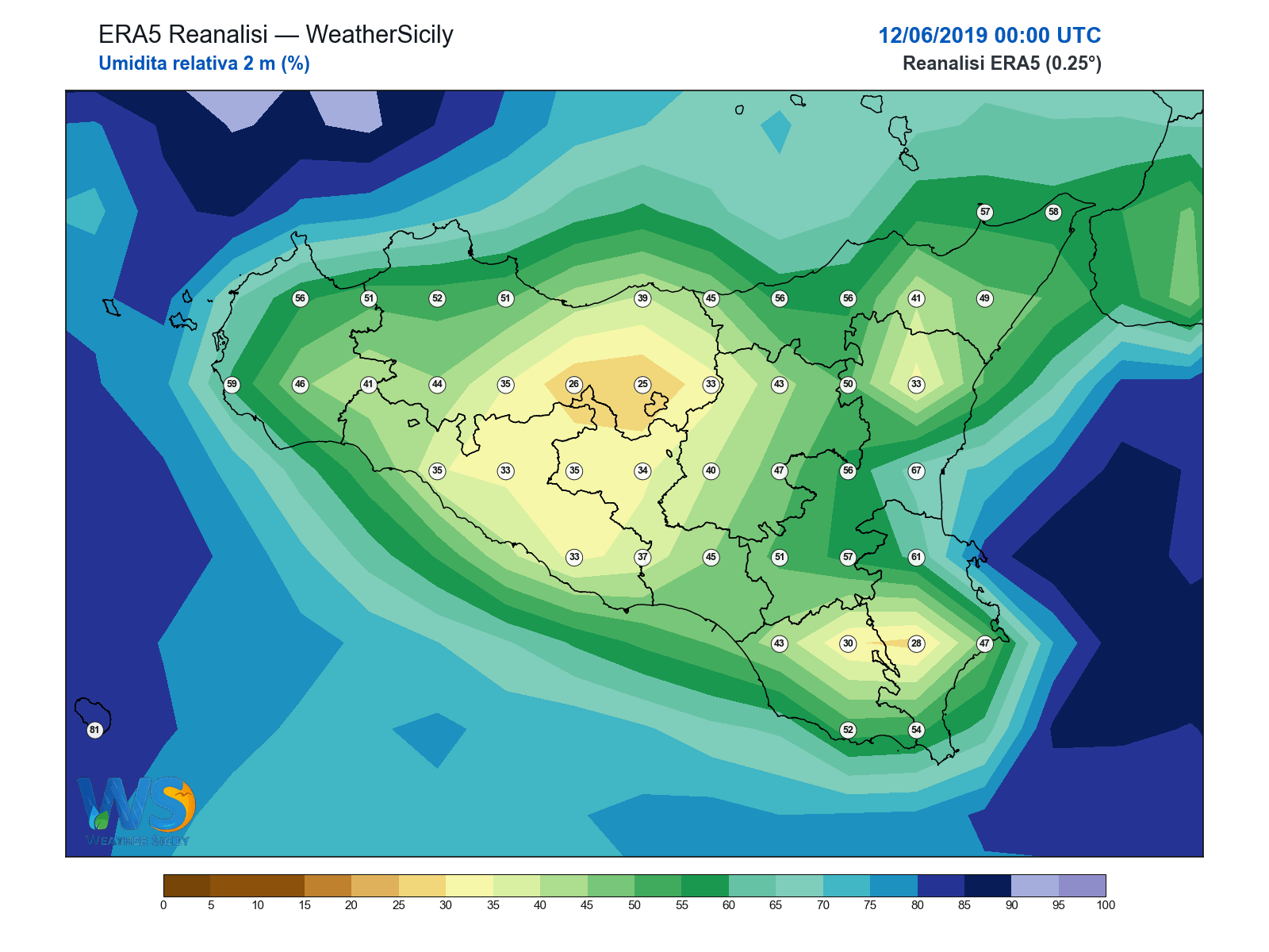 Umidità relativa 2 m · 2019061200