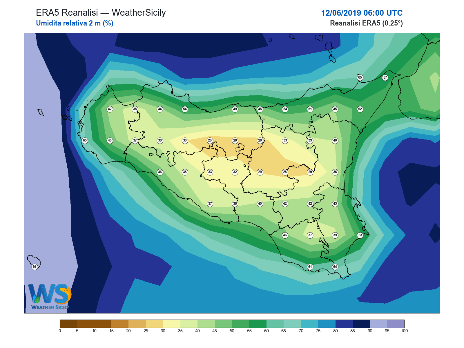 Umidità relativa 2 m · 2019061206