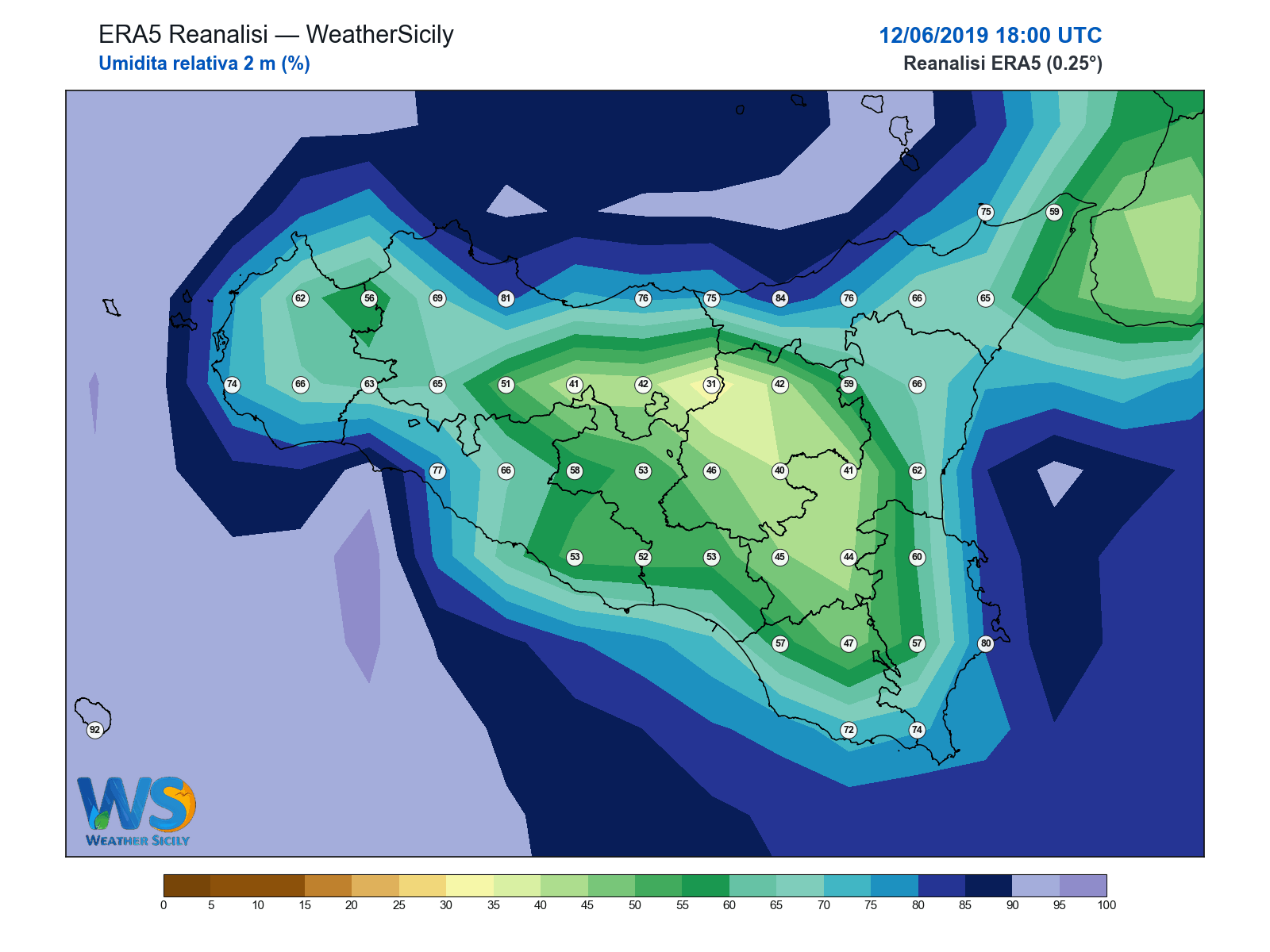Umidità relativa 2 m · 2019061218
