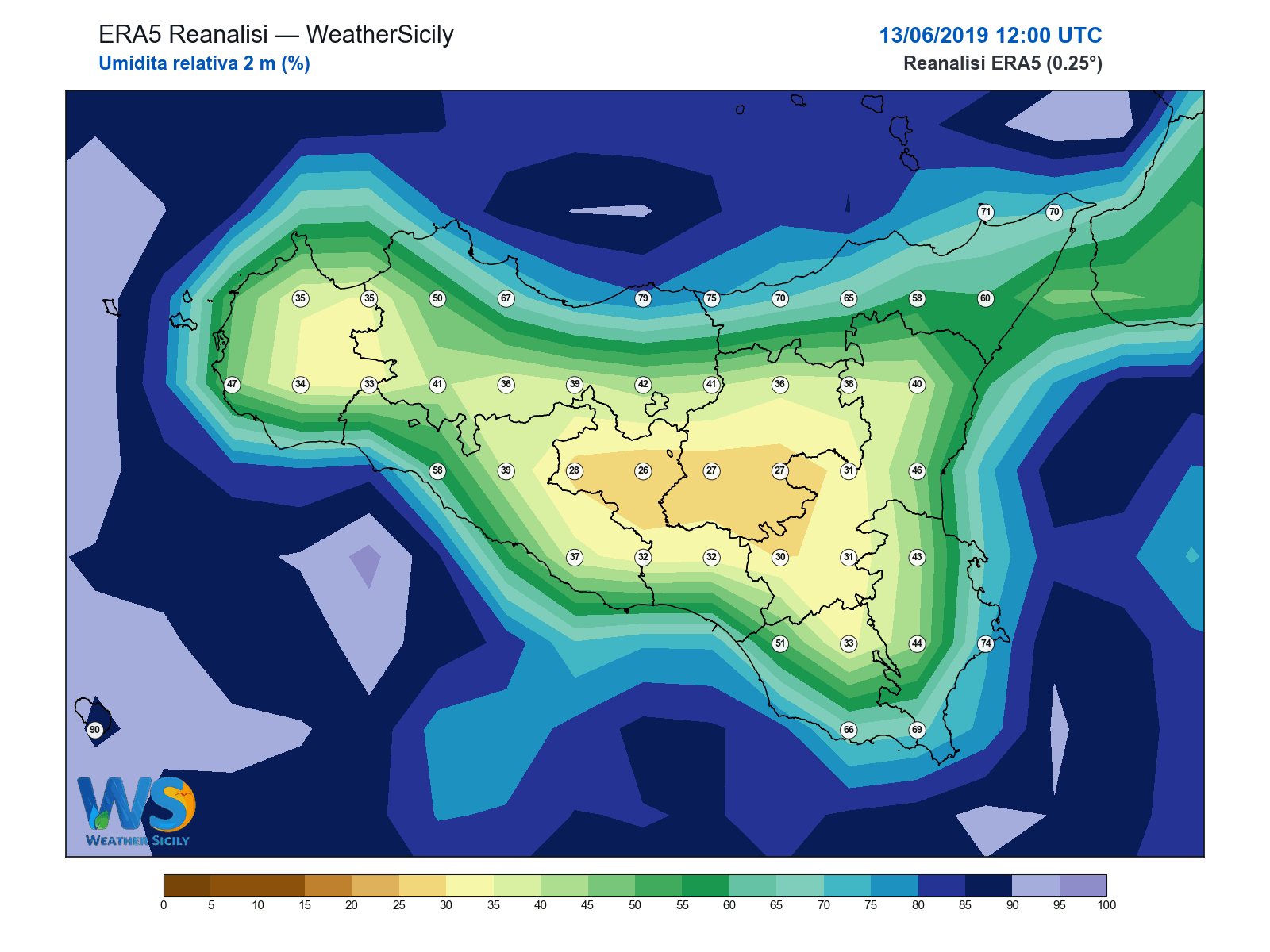 Umidità relativa 2 m · 2019061312