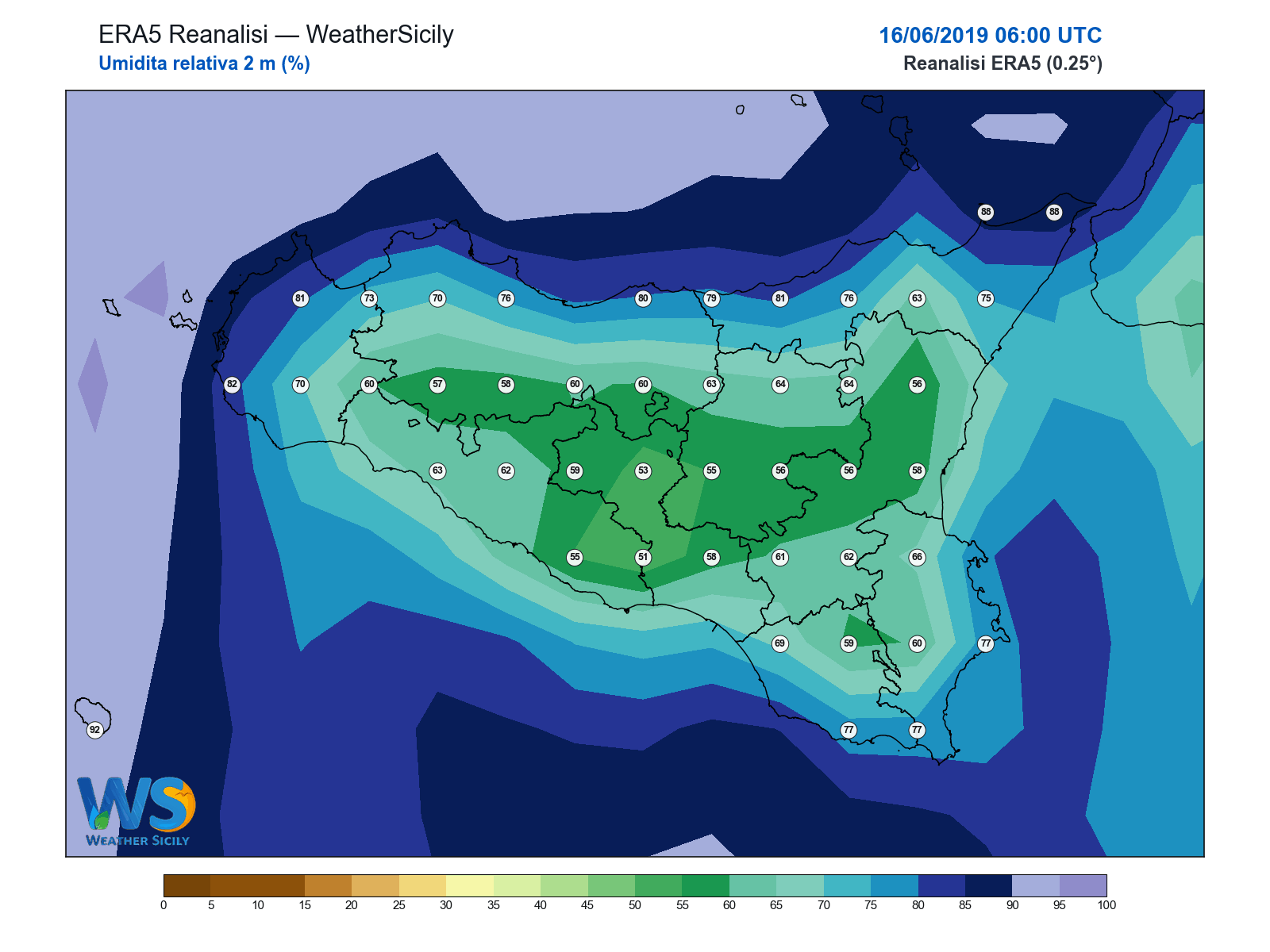 Umidità relativa 2 m · 2019061606