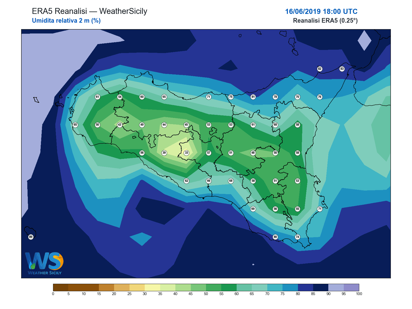 Umidità relativa 2 m · 2019061618