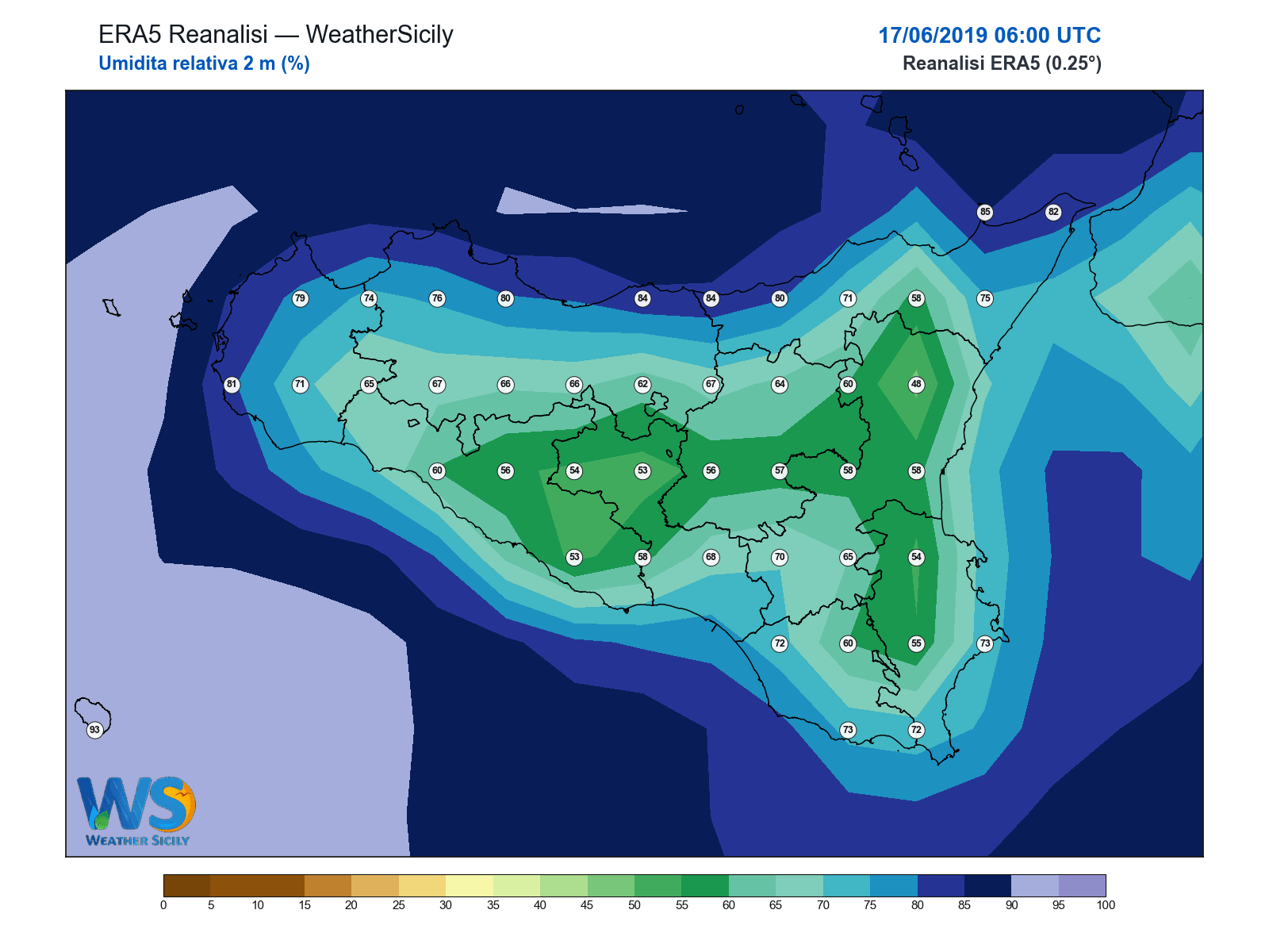 Umidità relativa 2 m · 2019061706