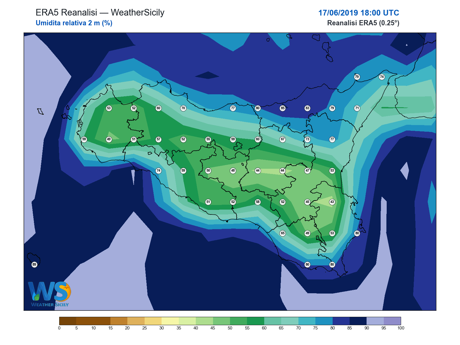 Umidità relativa 2 m · 2019061718