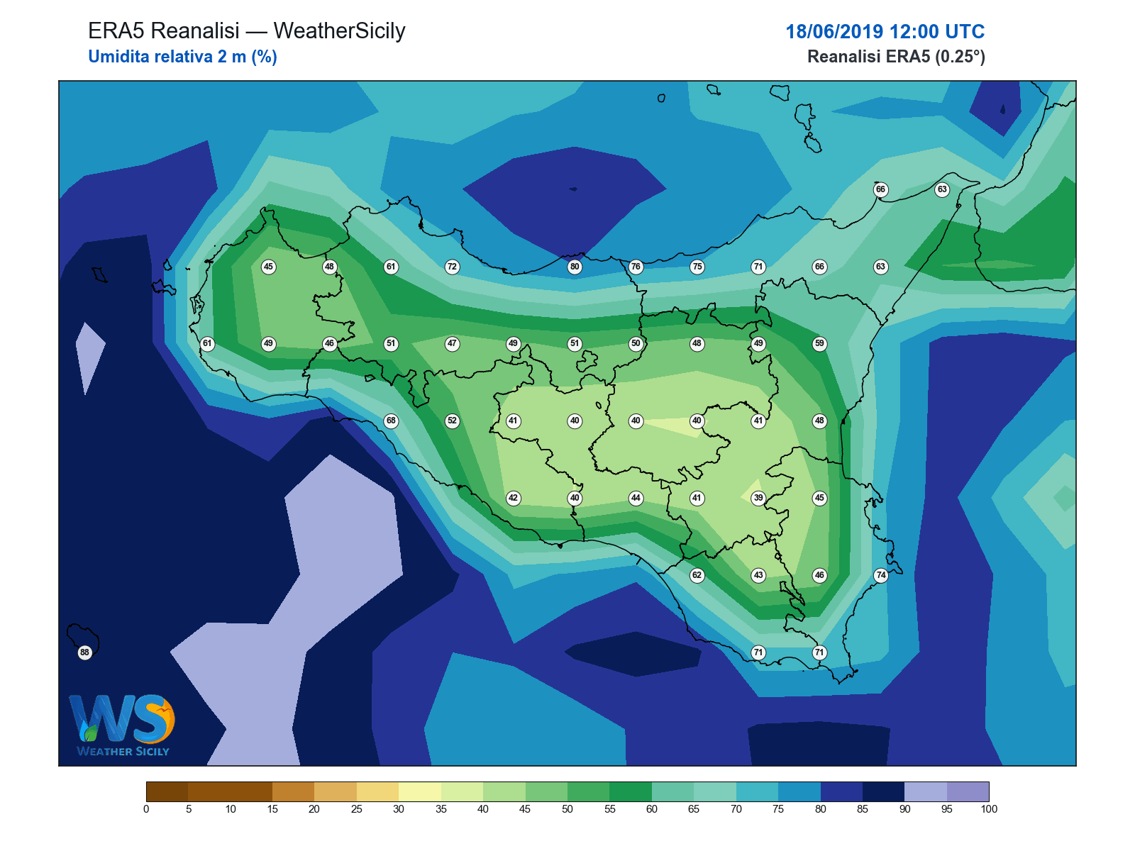 Umidità relativa 2 m · 2019061812