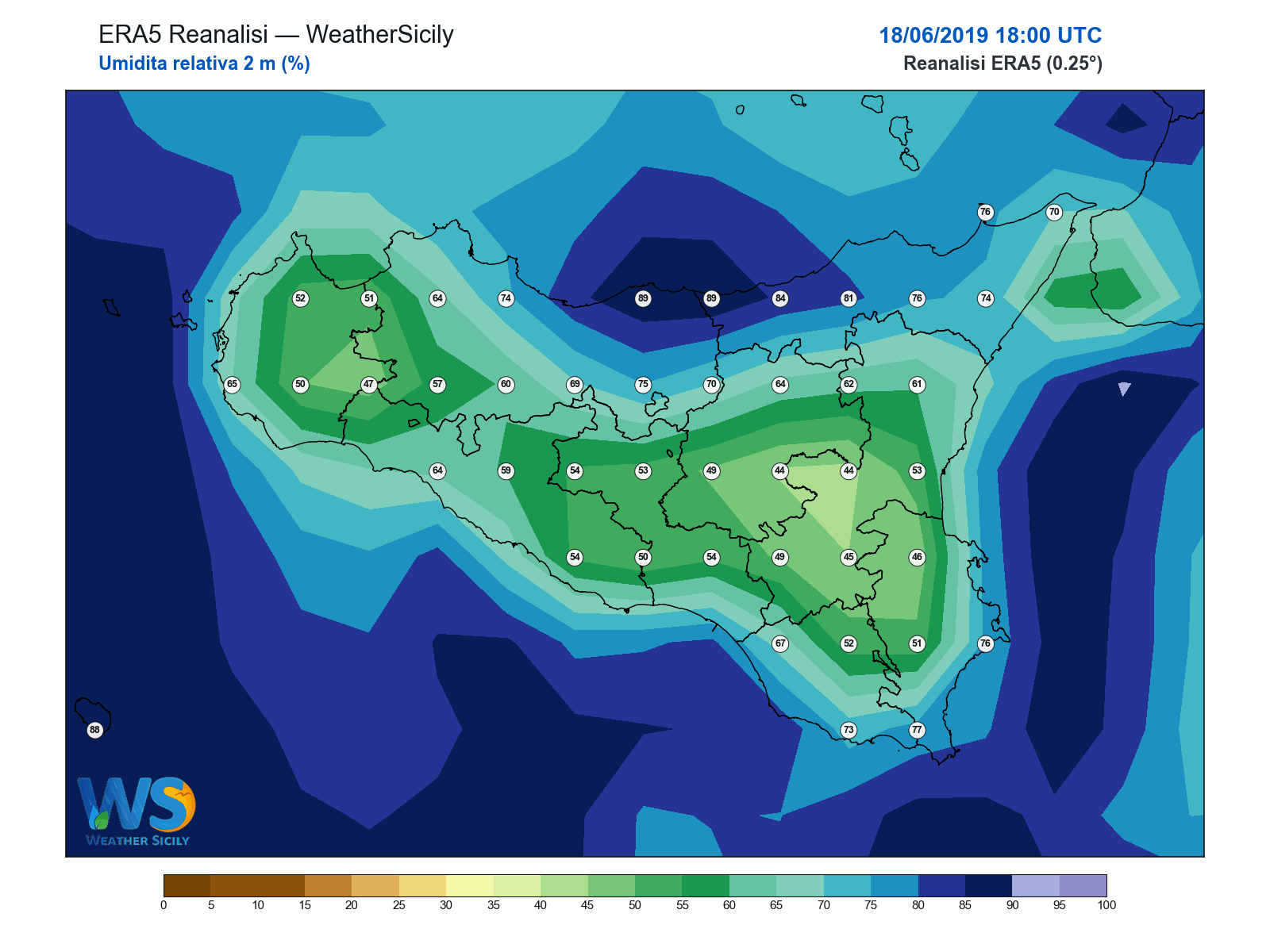 Umidità relativa 2 m · 2019061818