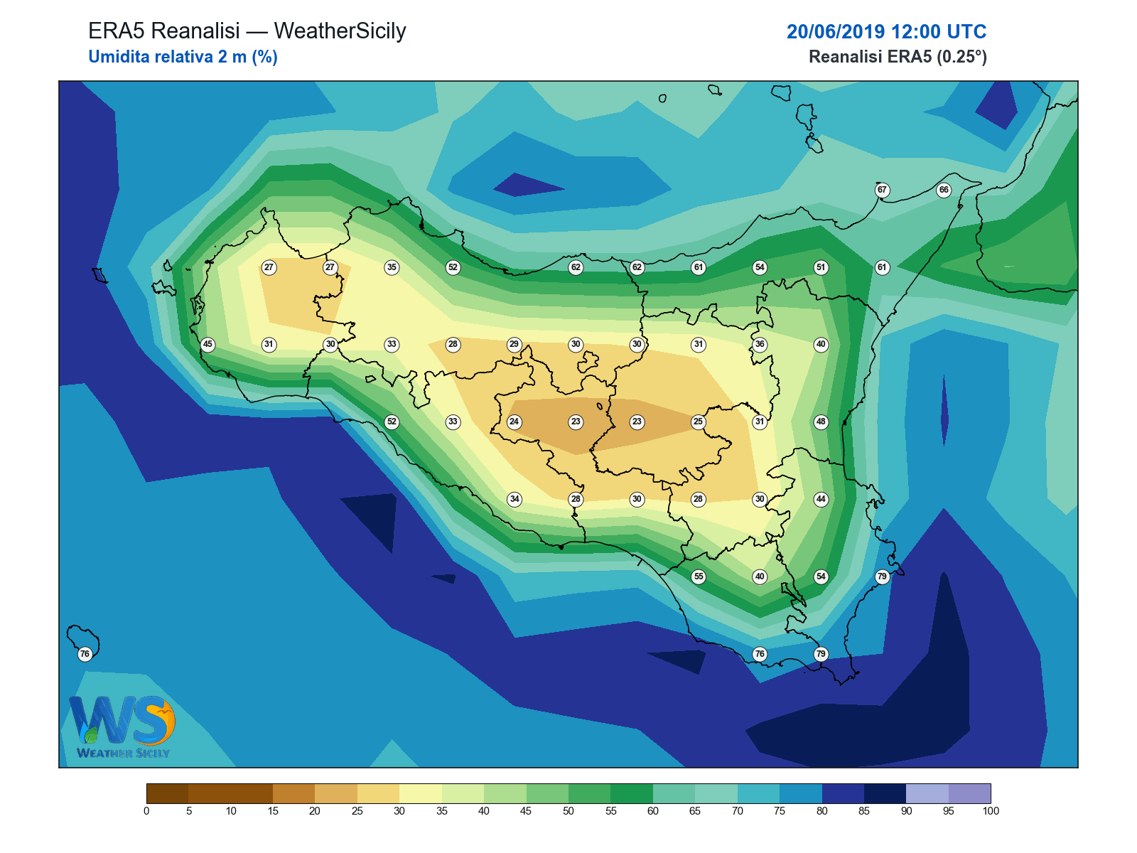 Umidità relativa 2 m · 2019062012