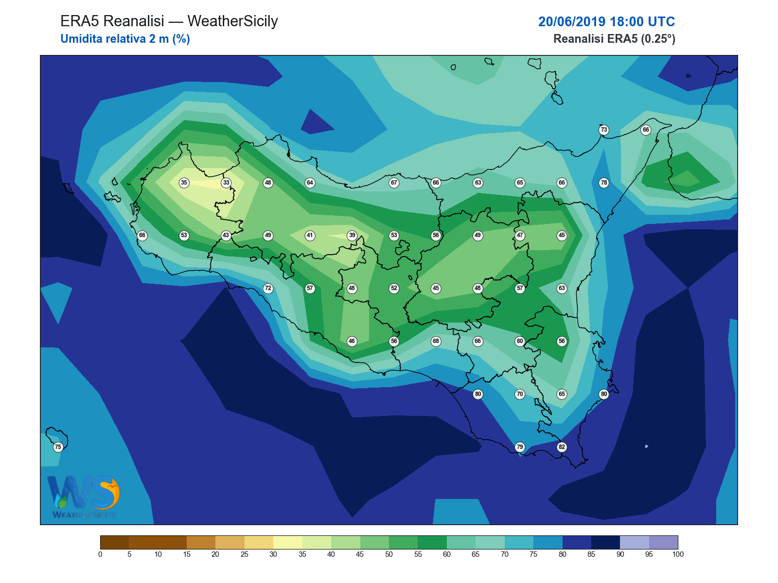 Umidità relativa 2 m · 2019062018
