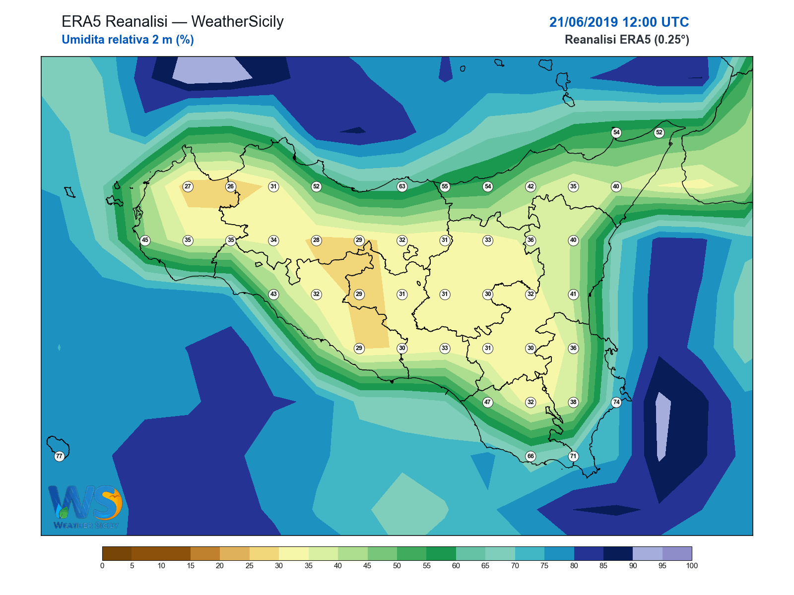 Umidità relativa 2 m · 2019062112