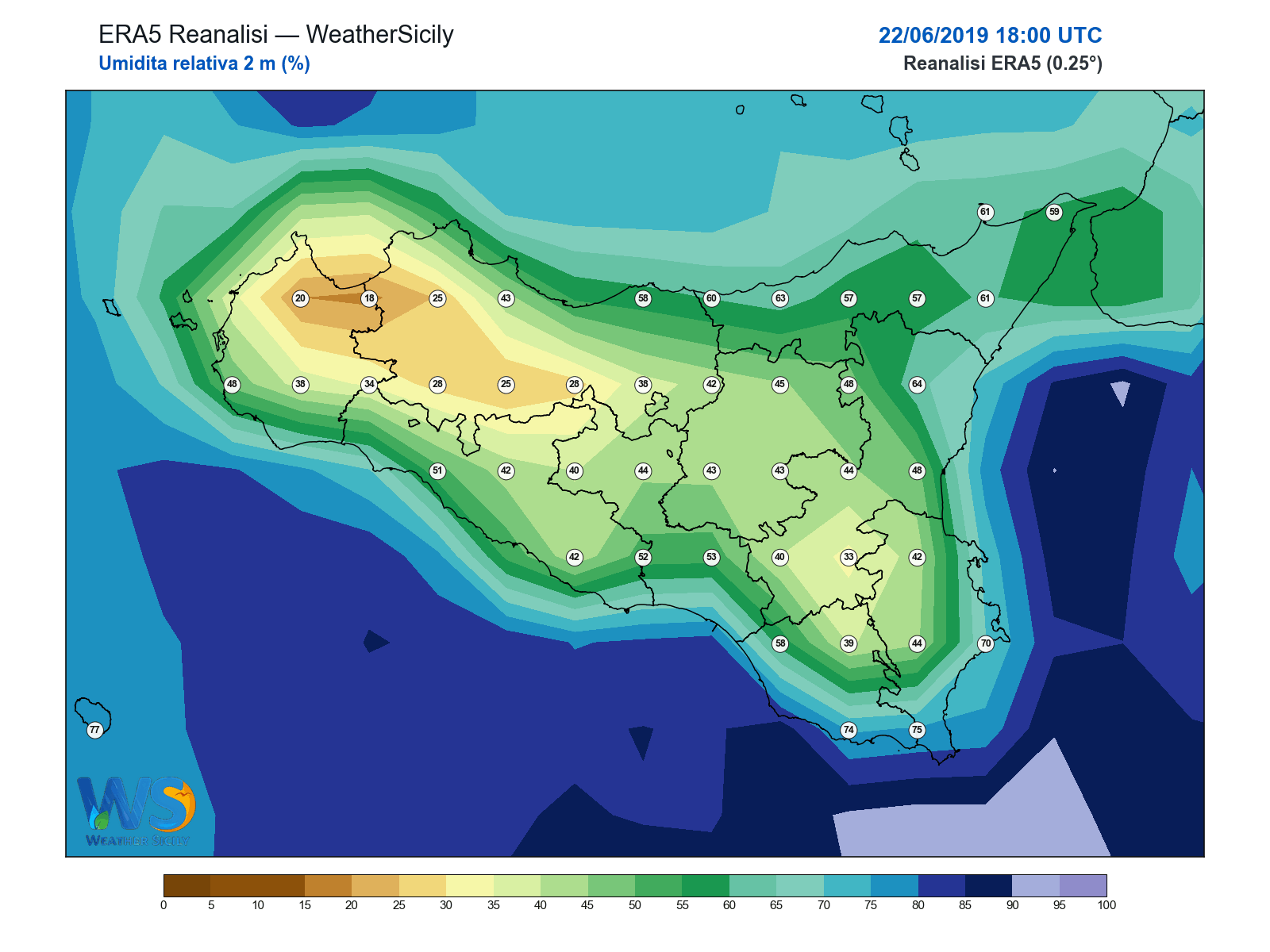 Umidità relativa 2 m · 2019062218
