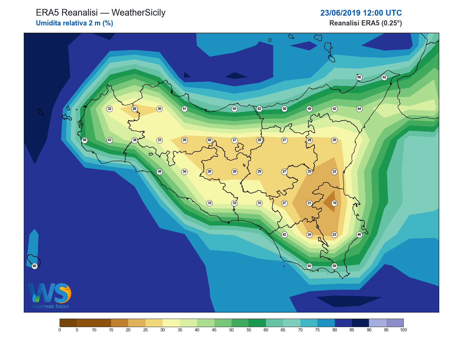 Umidità relativa 2 m · 2019062312