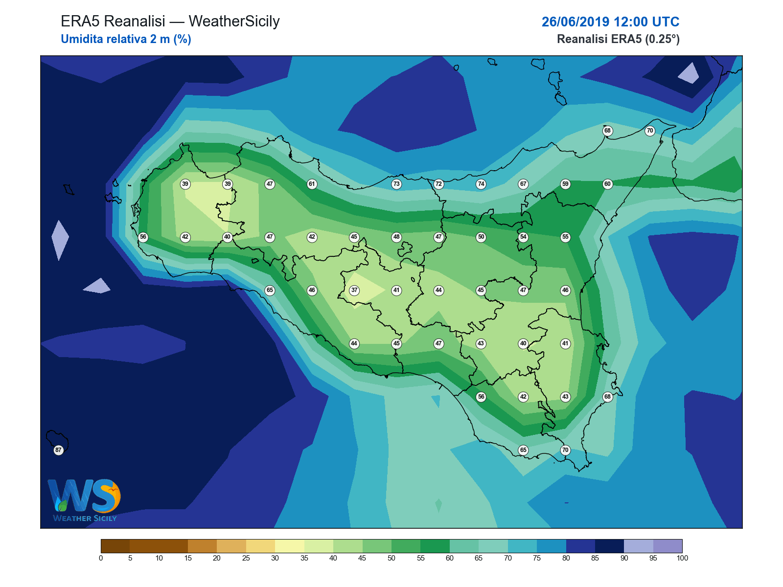 Umidità relativa 2 m · 2019062612