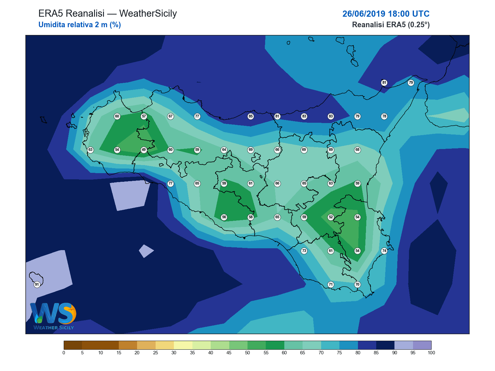 Umidità relativa 2 m · 2019062618