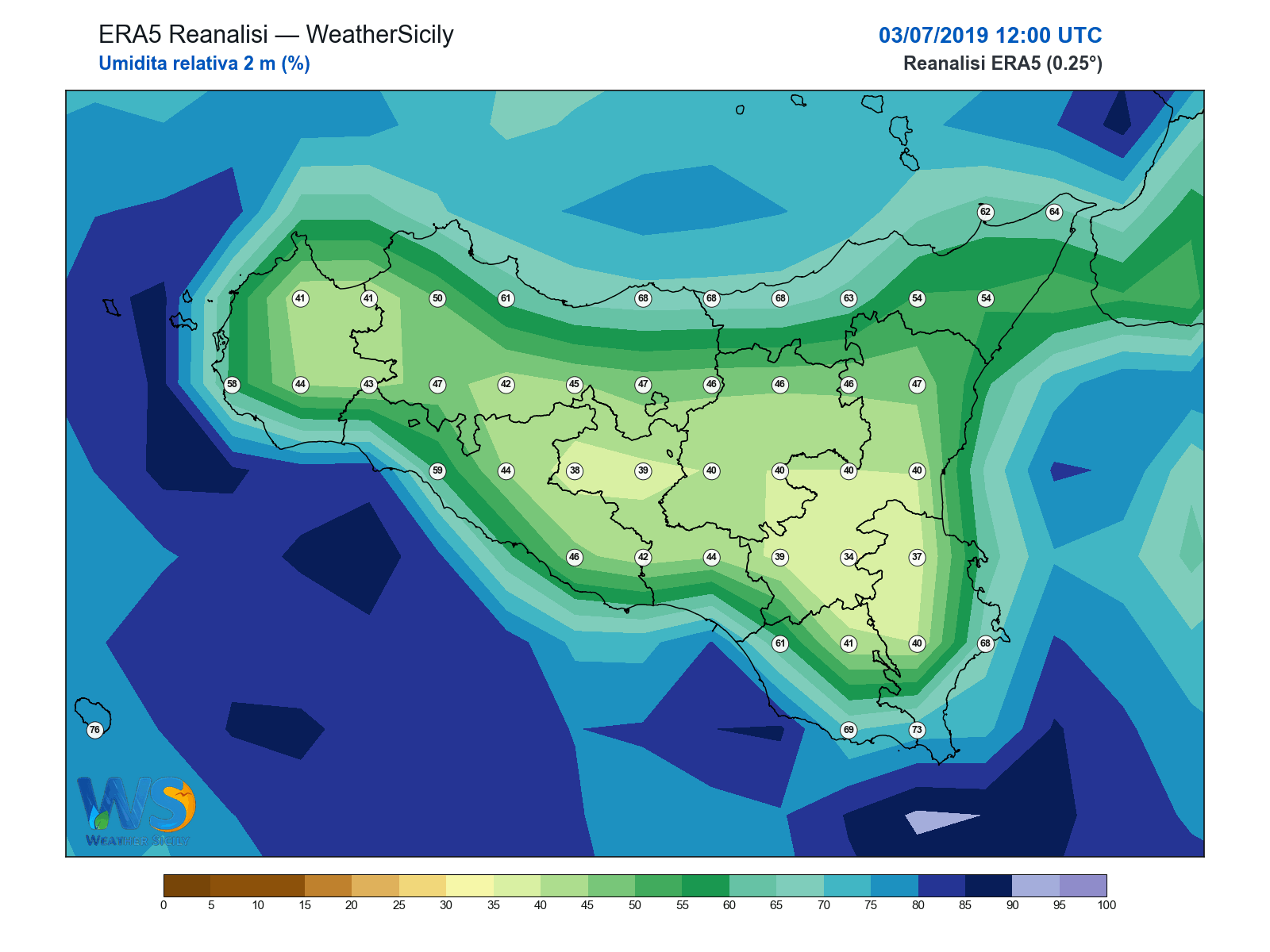 Umidità relativa 2 m · 2019070312