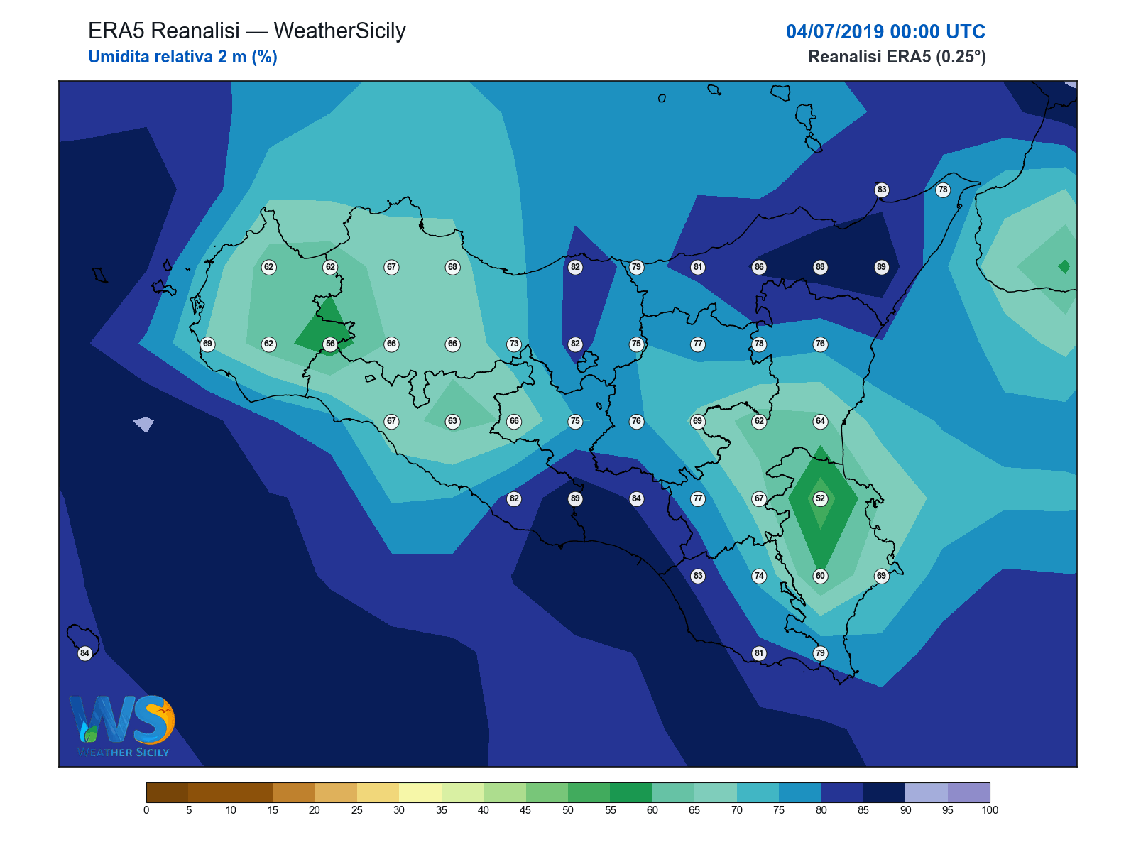 Umidità relativa 2 m · 2019070400